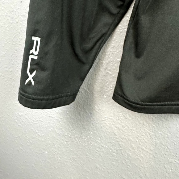 RLX Ralph Lauren Quarter Zip Pullover Jacket Men Large Black Pocket Stretch - Picture 3 of 5